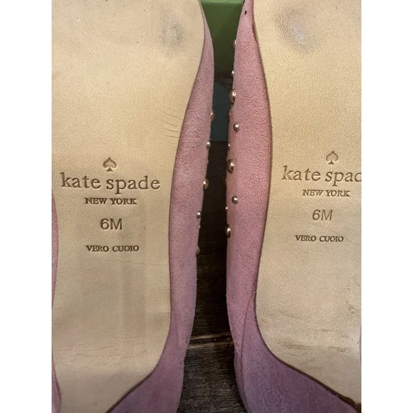 Kate Spade  New York Women's Surie Mules Parisian Pink Slides Size 6. Studded - Picture 9 of 11